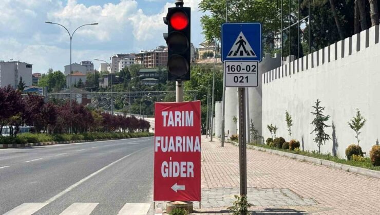 Bilecik’te trafik ışıklarına asılan reklamlar tepkilere neden oldu