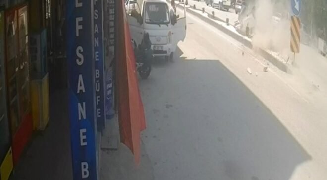 Bilecik’teki feci kaza güvenlik kamerasınca kaydedildi