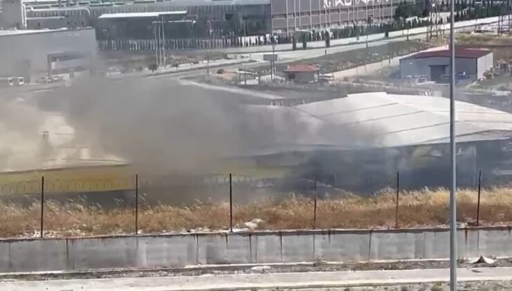 Kütahya 30 Ağustos OSB’de çömlek fabrikasında yangın paniği