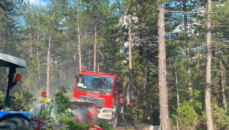 Kütahya’da yıldırım orman yangınına neden oldu