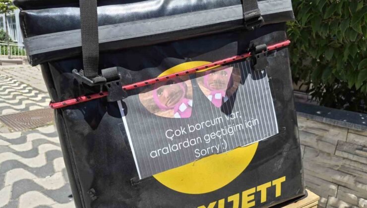 Motokuryeden gülümseten ve düşündüren uyarı: “Çok borcum var, sorry”