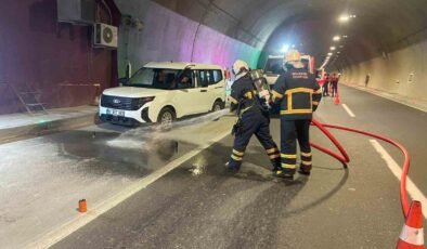 Osmangazi tünelinde yangına müdahale ve kurtarma operasyonu