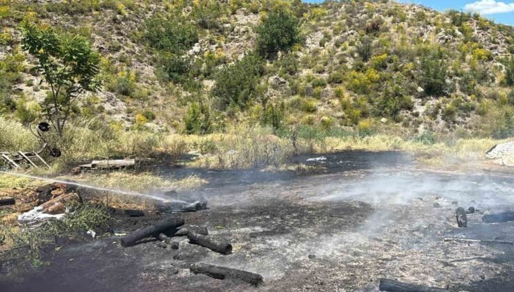 Seralık alanda çıkan yangın korkuttu