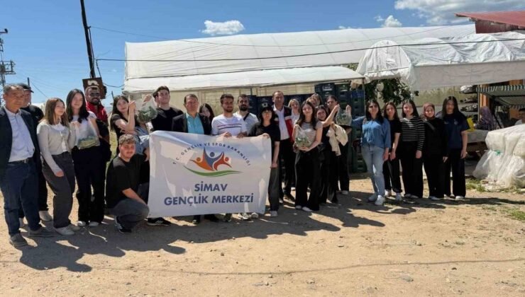 Simav’da gençler serada hasatla buluştu