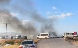 Tarım işçilerinin yaktığı otlar paniğe neden oldu
