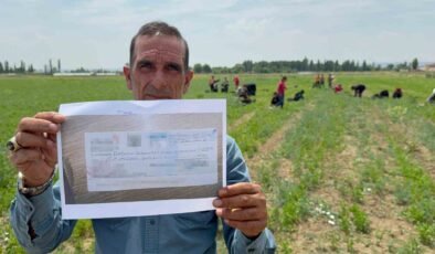 Tarla sahibinin verdiği çek sahte çıkınca işçilerin parasını ödemek için aracını sattı