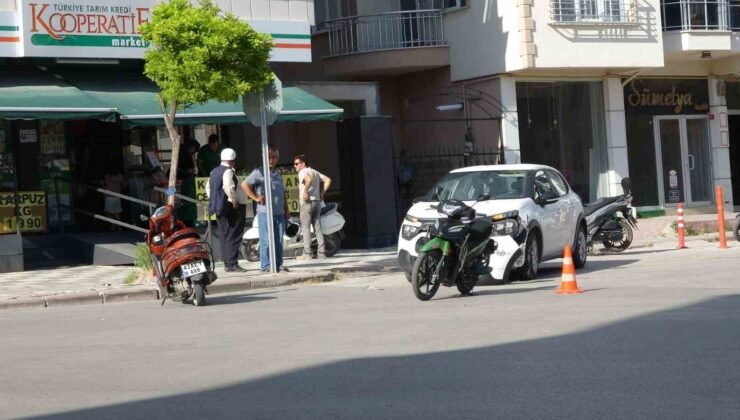 Tavşanlı’da otomobil ile motosiklet çarpıştı: 1 yaralı