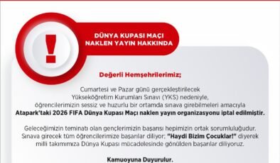 Uşak’ta YKS nedeniyle maç yayını organizasyonunu iptal edildi