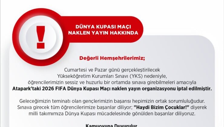 Uşak’ta YKS nedeniyle maç yayını organizasyonunu iptal edildi