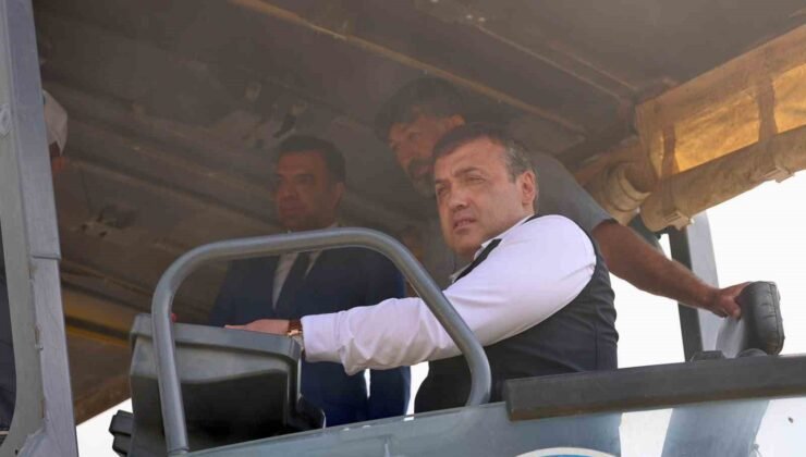 Vali Sözer araç başına geçti, köy yolarında BSK döktü
