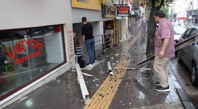 4’üncü kattan aşağı düştü, şans eseri ölen ya da yaralanan olmadı