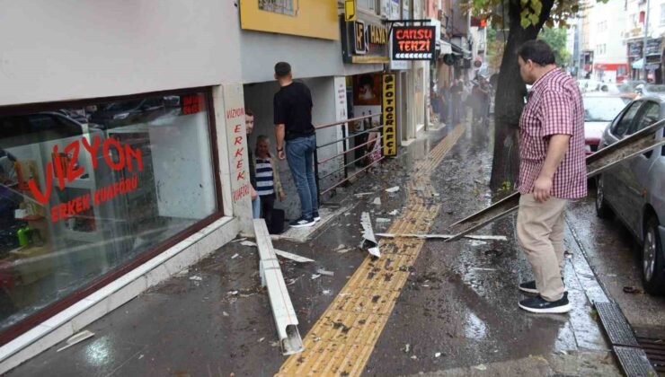 4’üncü kattan aşağı düştü, şans eseri ölen ya da yaralanan olmadı