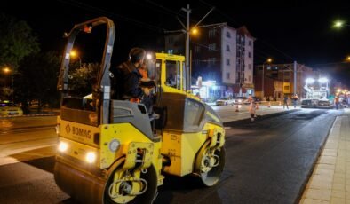 Eskişehir Büyükşehir Ekipleri Gece Çalıştı, Ertaş Bulvarı Daha Güvenli Hale Geldi