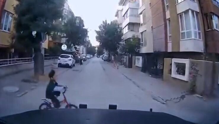 Ara sokaktan biranda çıkan çocuğa çarpmak üzereyken son anda durdu
