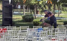 Bakan Göktaş’ın programı öncesi Dede Korkut Parkı’nda bomba araması