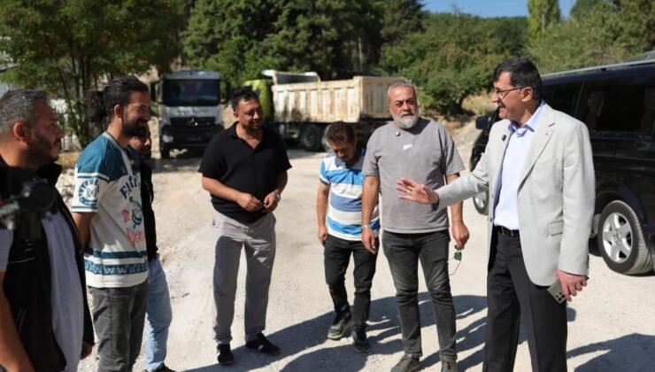 Başkan Kahveci, 30 Ağustos Mahallesi’ndeki çalışmaları yerinde inceledi