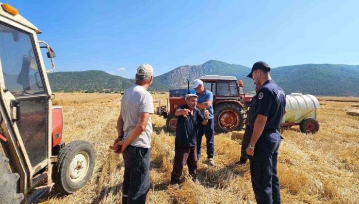 Biçerdöver operatörlerine yangın eğitimi