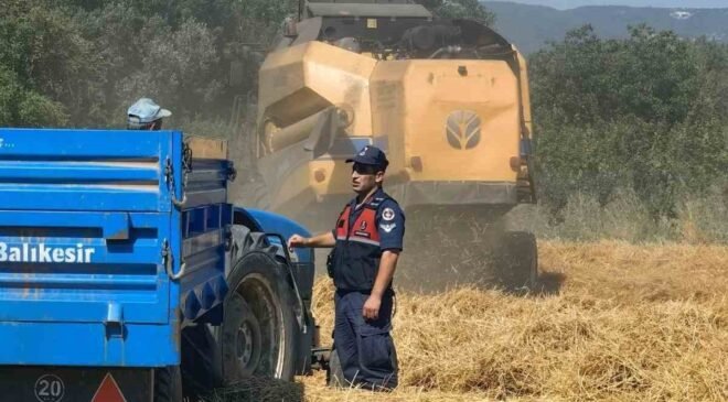 Biçerdöverler jandarma denetiminden geçti