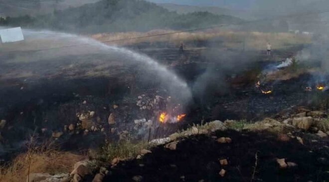 Bilecik’te otluk alanda çıkan yangın paniğe neden oldu