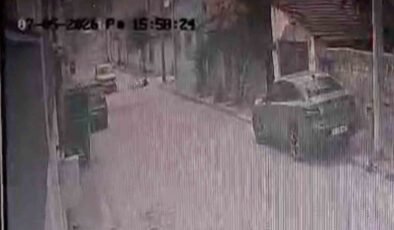 Eskişehir’de 6 yaşındaki bisikletli çocuk ile aracın çarpıştığı kaza kameralara anbean yansıdı