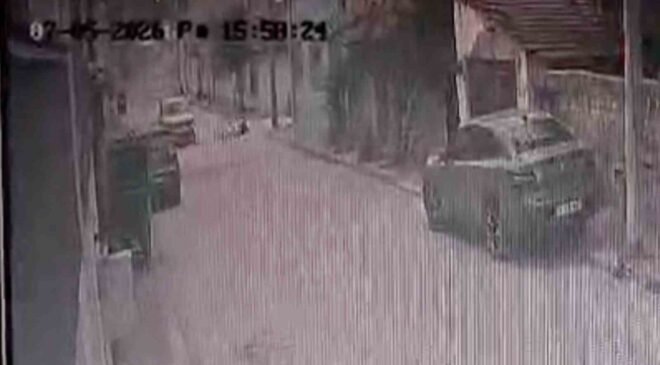 Eskişehir’de 6 yaşındaki bisikletli çocuk ile aracın çarpıştığı kaza kameralara anbean yansıdı