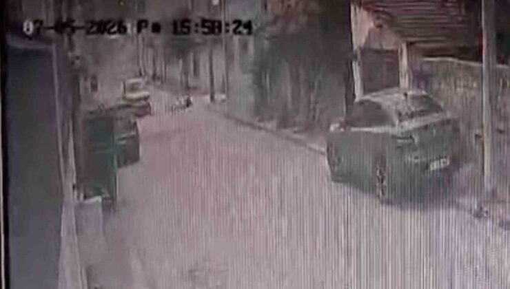 Eskişehir’de 6 yaşındaki bisikletli çocuk ile aracın çarpıştığı kaza kameralara anbean yansıdı