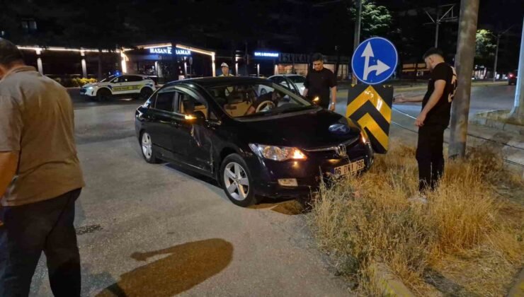 Eskişehir’de otomobil ile ticari taksi çarpıştı