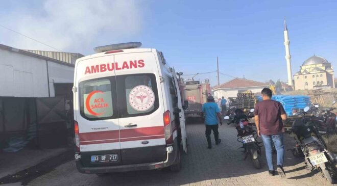 İş yerinde tüp patlaması sonrası yangın çıktı