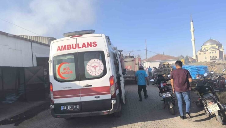 İş yerinde tüp patlaması sonrası yangın çıktı