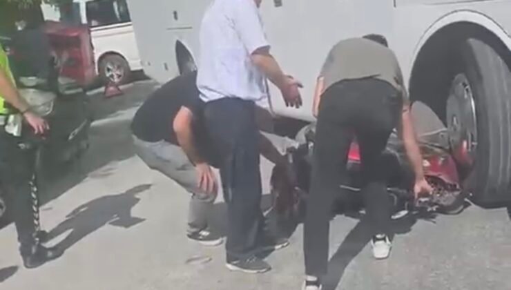 İşçi servisi ile çarpışan motosikletli yaralandı