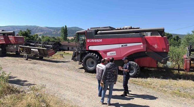 Jandarmadan hasat öncesi biçerdöver operatörlerine uyarılar