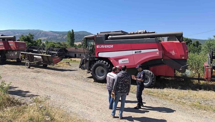 Jandarmadan hasat öncesi biçerdöver operatörlerine uyarılar