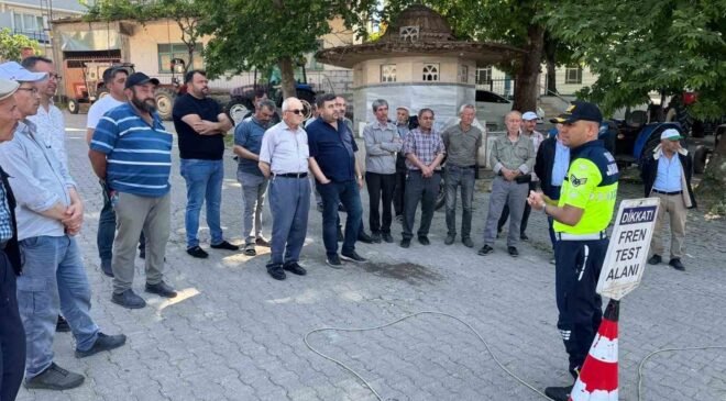 Jandarmadan ROPS demiri ve reflektör eğitimi
