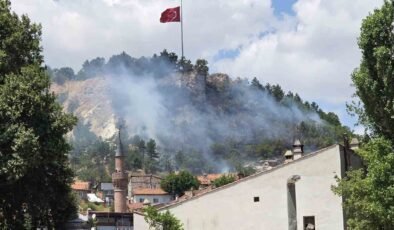 Kütahya Hisar Kalesi’nde yangın paniği