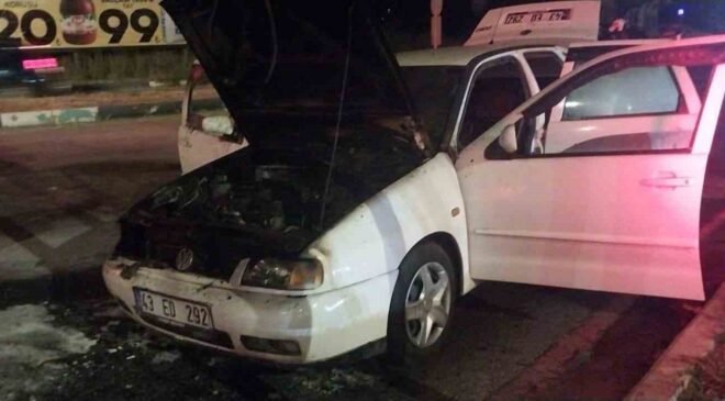 Kütahya’da araç yangını