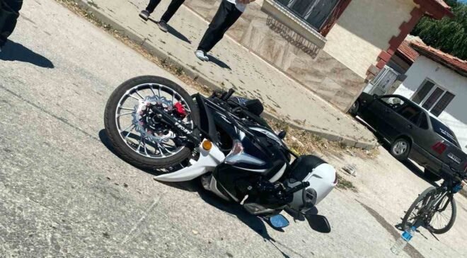 Panelvan araç ile motosiklet çarpıştı: 1 yaralı