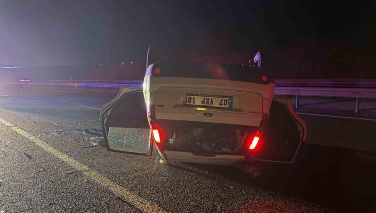 Takla atan otomobilin sürücüsünün alkollü olduğu hastanede ortaya çıktı