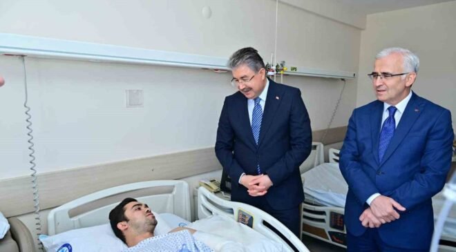 Vali Erdinç Yılmaz’dan yaralı itfaiyecilere ziyaret