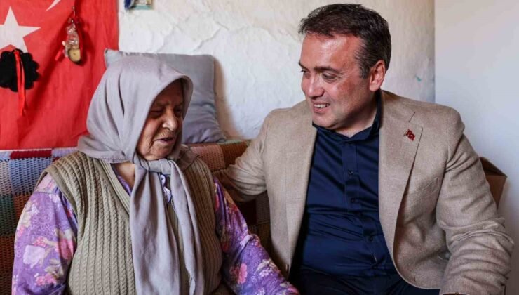 Vali Sözer, yaşlı vatandaşın kapısını çaldı