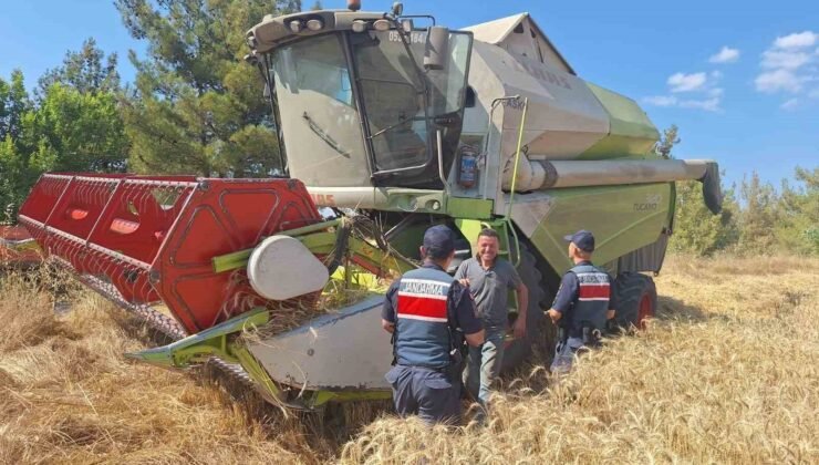 Yangın riskine karşı biçerdöverler kontrolden geçti