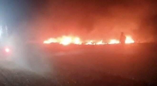 Afyonkarahisar’da balya makinesinden çıkan kıvılcım yangına dönüştü