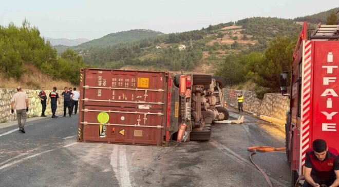 Bilecik’te 2 tır çarpıştı, 1 kişi yaralandı