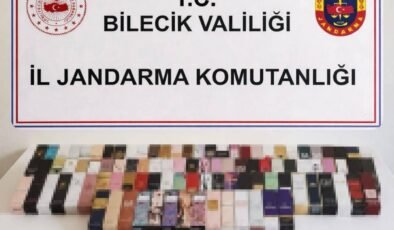 Bilecik’te 300 bin liralık kaçak parfüm ele geçirildi