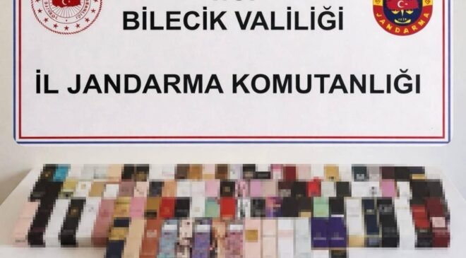Bilecik’te 300 bin liralık kaçak parfüm ele geçirildi