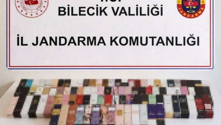 Bilecik’te 300 bin liralık kaçak parfüm ele geçirildi