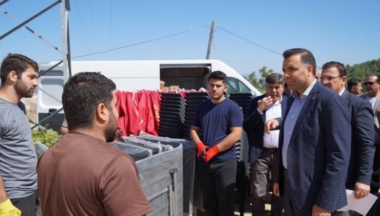 Bilecik’te köylere 250 çadır, 250 masa ve 2 bin 500 sandalye desteği