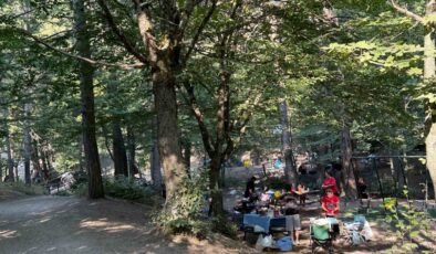 Doğasıyla hayran bırakan Beşikderesi Şelalesi’nde hafta sonu yoğunluğu