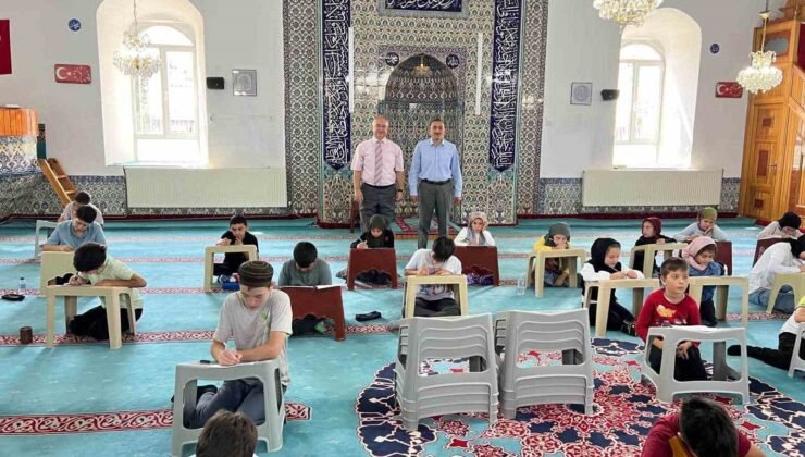 Dumlupınar’da Yaz Kur’an Kursu öğrencilerine Bilgi Birikim Sınavı