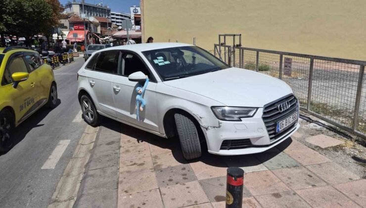 Ehliyetsiz sürücü, yaya geçidindeki kadına çarptı