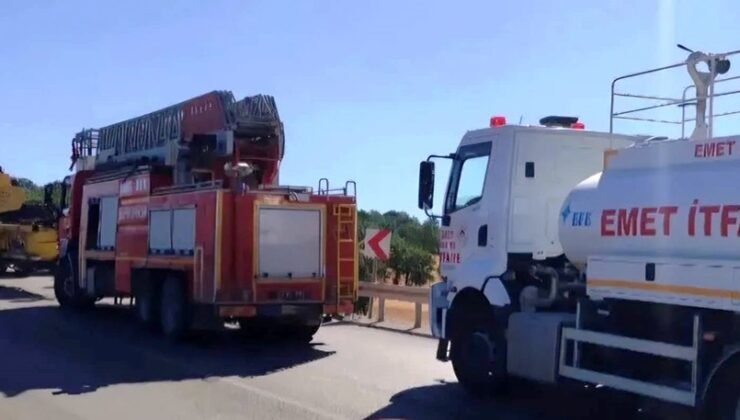 Emet’te biçerdöver yangını büyümeden söndürüldü